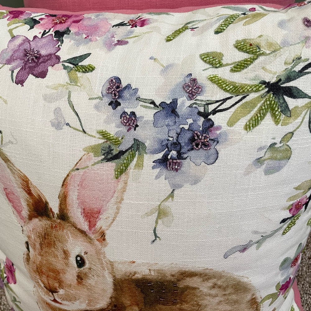 New Rabbit pillow cute Easter Spring decor 🐰🌷❤️ - Picture 2 of 2